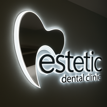 Acrylic full lighting sign with uniform LED brightness for indoor branding