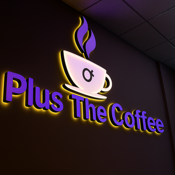 LED front and back lit letters with dual illumination and halo glow