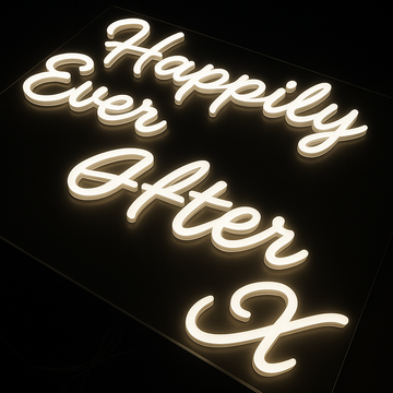 Acrylic neon sign with vintage glow effect and modern LED design