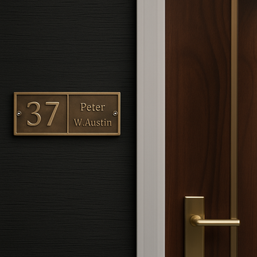 Custom etched metal plate for professional signage and plaques
