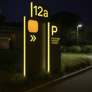 Custom freestanding pylon sign for outdoor business branding