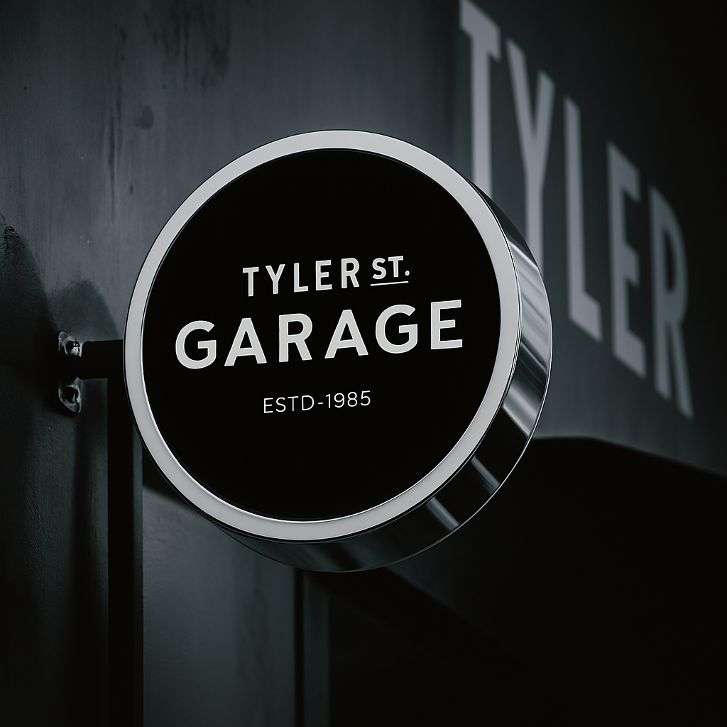 Single and double-sided routed light box sign with laser-cut finish