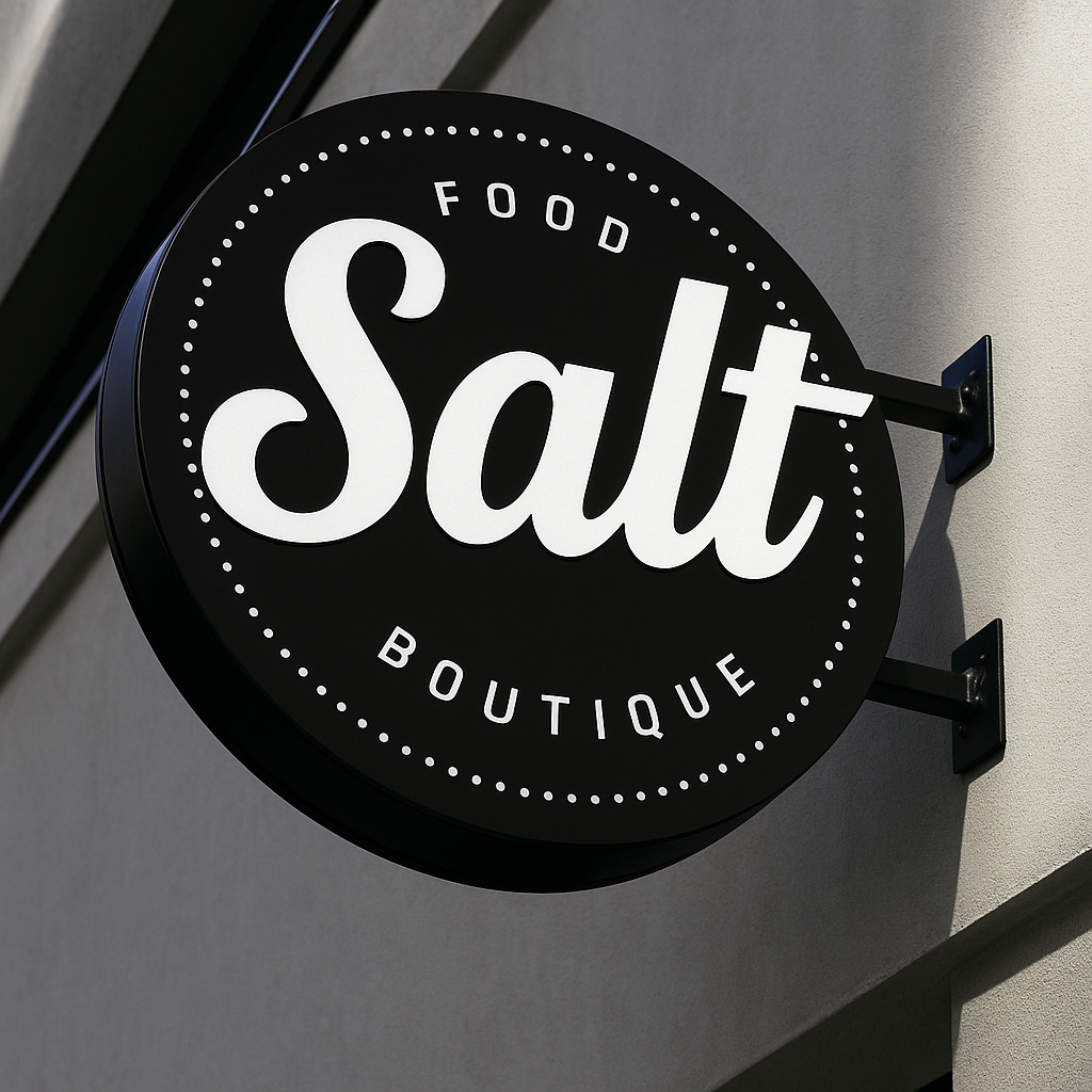 Single and double-sided push thru light box with 3D illuminated lettering
