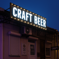Front lit acrylic sign with bright LED face illumination for storefront displays